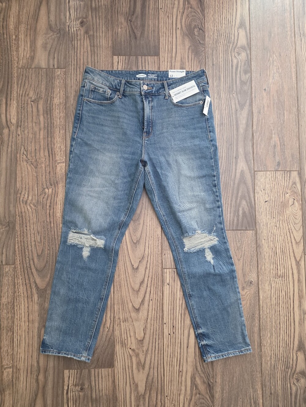 Old Navy Power Straight High Rise Secret Slim Pockets Size 12 NWT